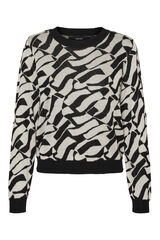 Vero Moda Curve Jersey de cuello redondo talla grande Negro