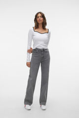 Vero Moda Jeans de tiro alto Gris