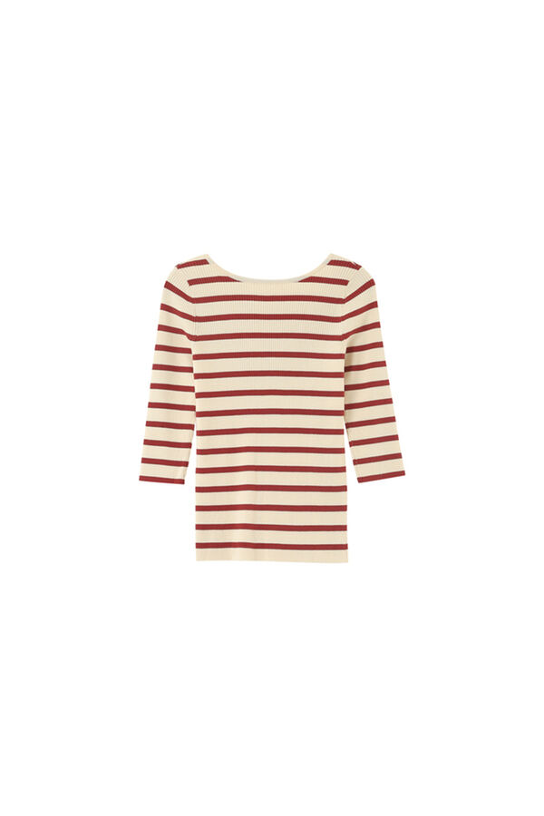 Grace & Mila Jersey de punto de canal&eacute; Estampado granate