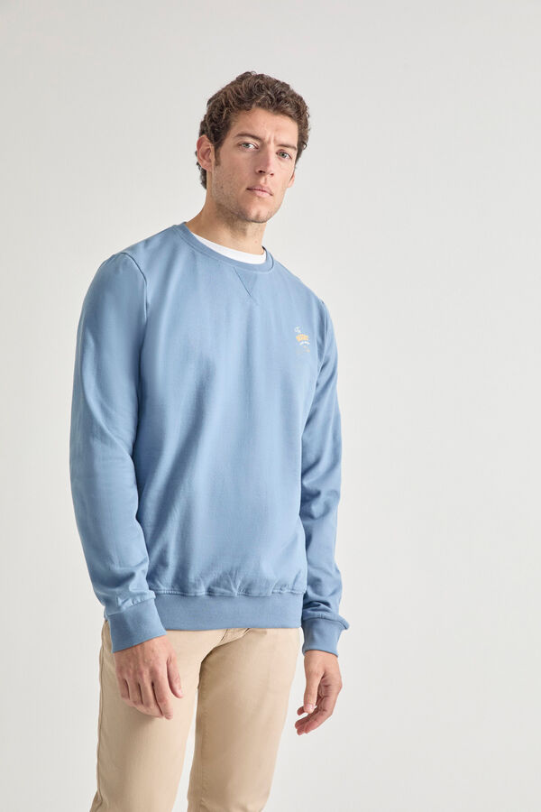 Street Monkey Sudadera de cuello redondo estampada Azul