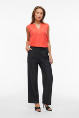 Vila Blusa sin mangas cuello mao de viscosa Rosa