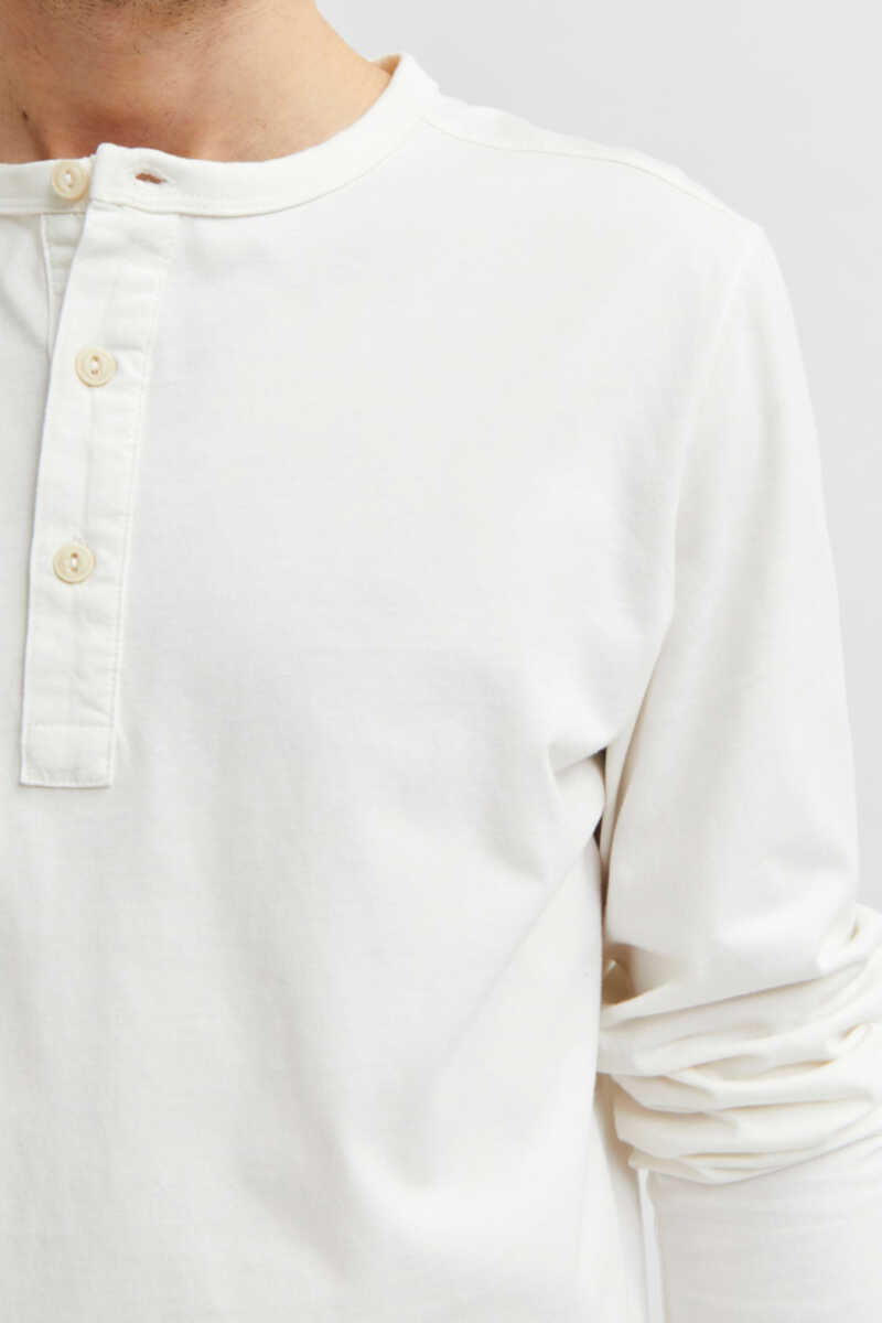 Cortefiel Camiseta de hombre manga larga Blanco