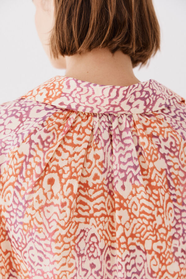 Cortefiel Caftán túnica estampado Roxo