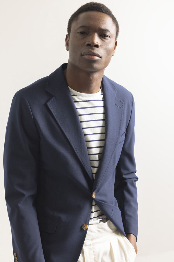 PuroEGO Americana microcuadro Azul marino