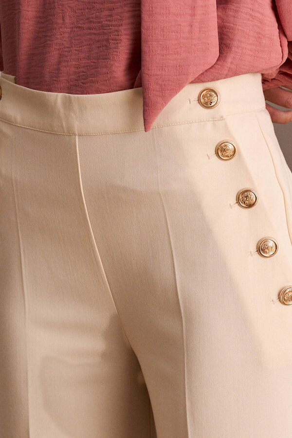 Pol&iacute;n Et Moi Pantal&oacute;n de traje botones Diane Beige