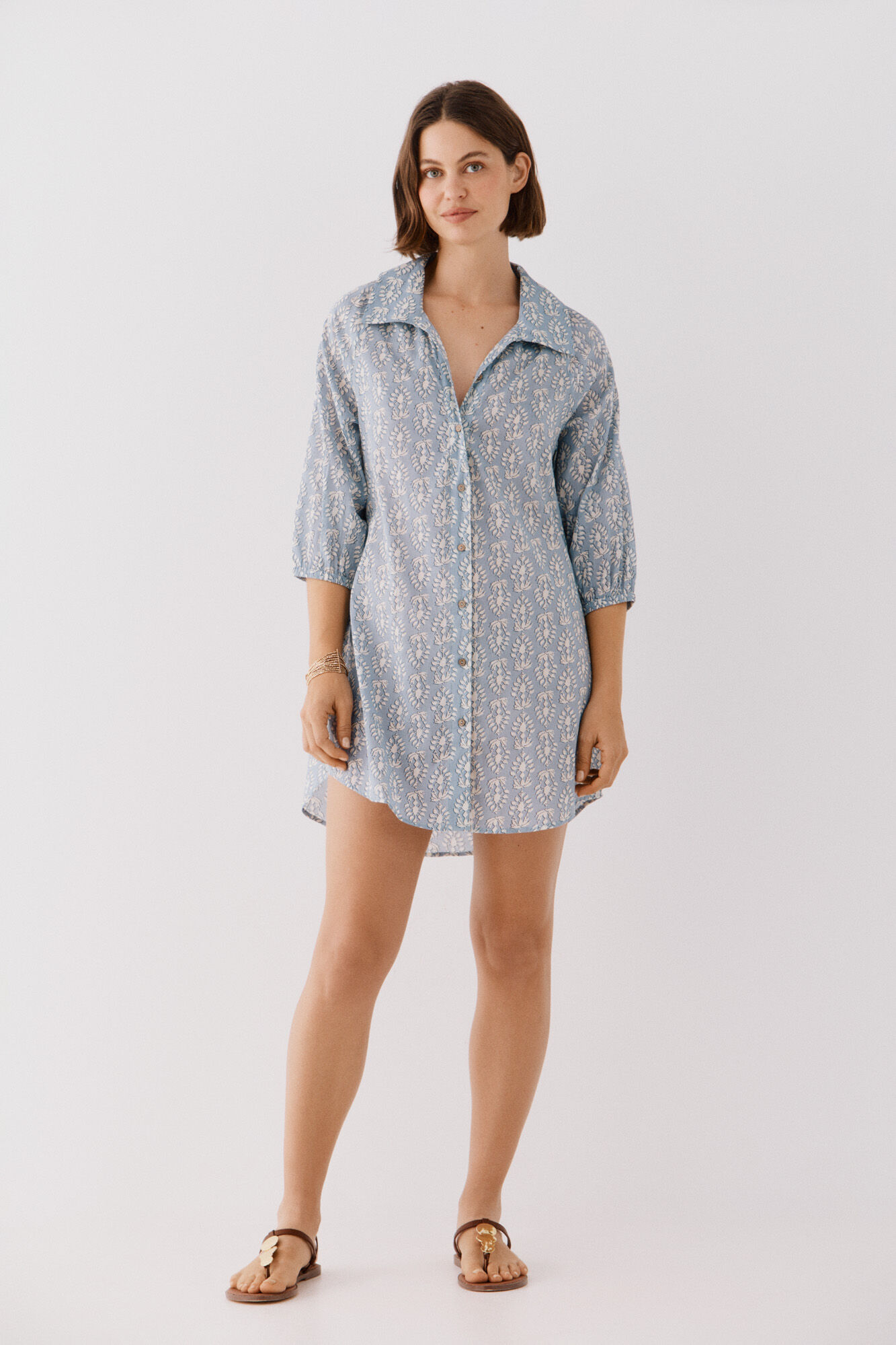 Cortefiel Caft&aacute;n t&uacute;nica estampado