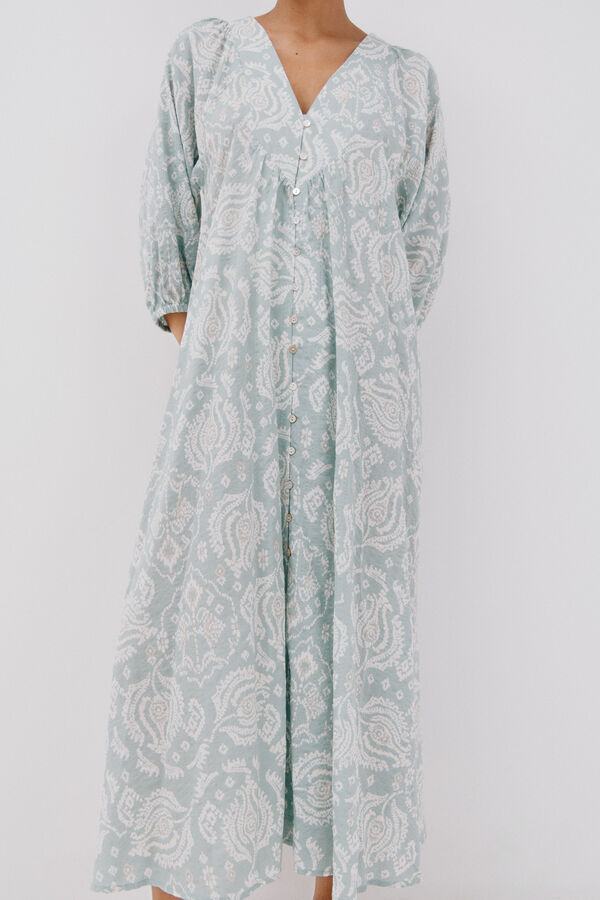 Cortefiel Vestido estampado Estampado verde