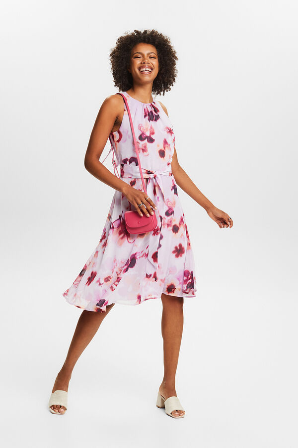 Esprit Vestido curto estampado floral Multicolorido