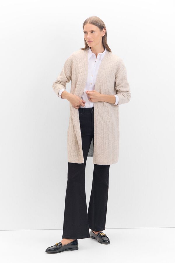 Cortefiel Cardigan ochos suave Beige