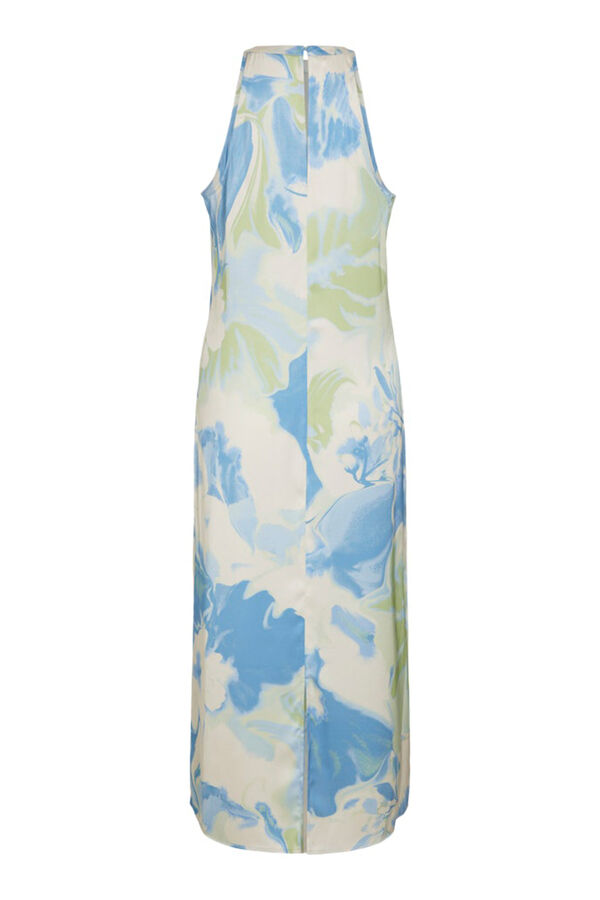 Vila Vestido midi satinado de fiesta Gris