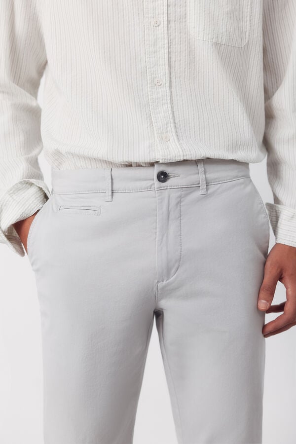 Cortefiel Pantal&oacute;n chino slim fit ligero Gris