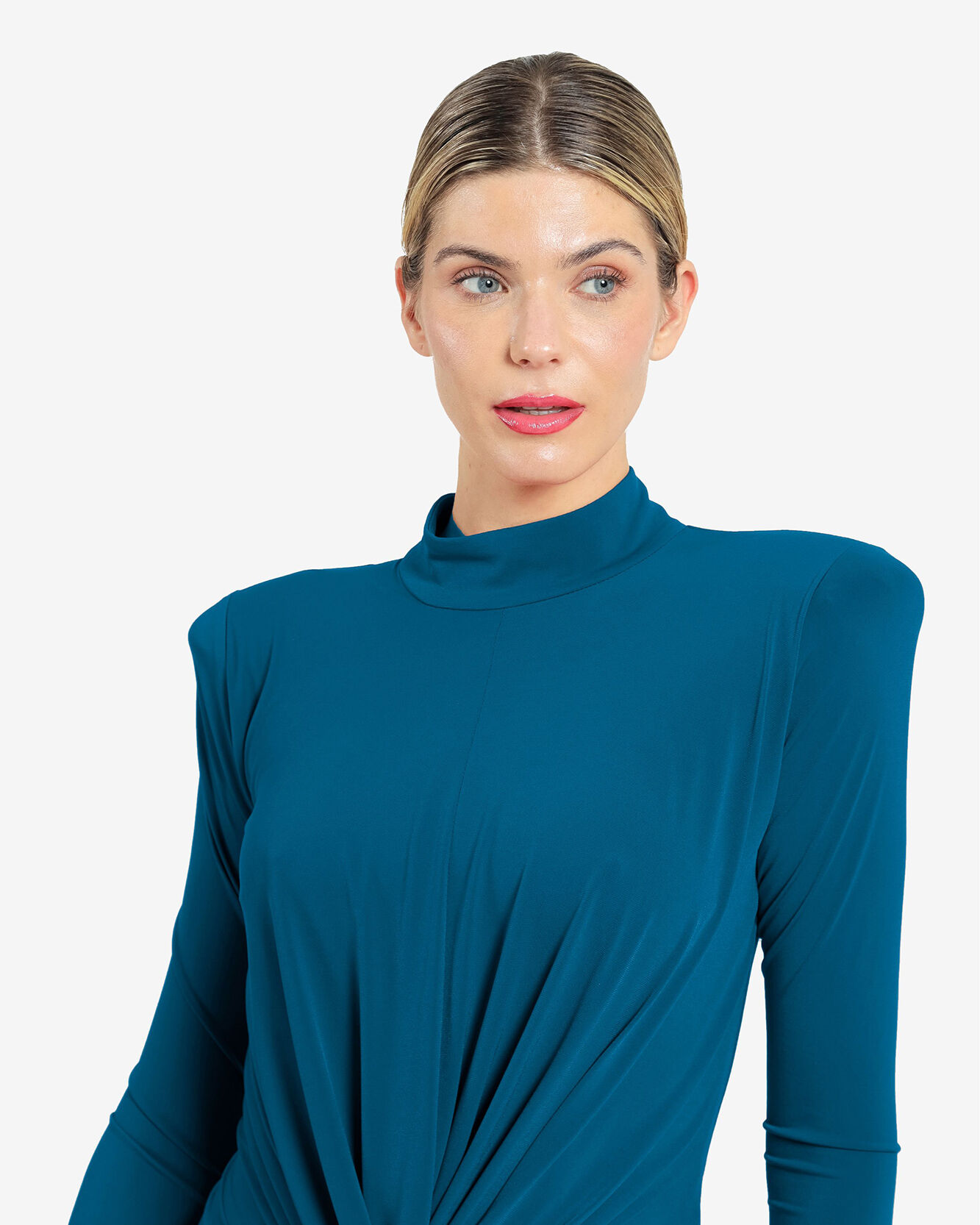 Cupl&eacute; Vestido midi con nudo frontal