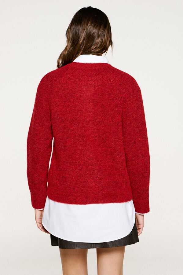 Selected C&aacute;rdigan lana y alpaca Rojo