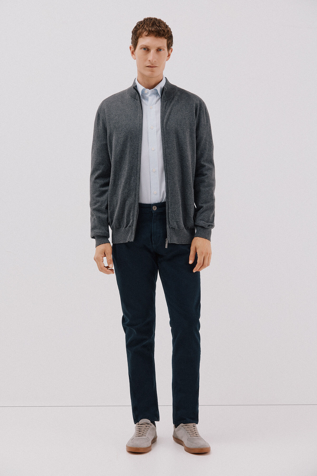 Cortefiel Cardigan de algod&atilde;o e cashmere