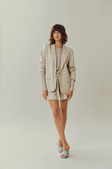 Vila Blazer de lino Beige