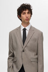 Selected Corbata de puntitos 100% lana. Preto