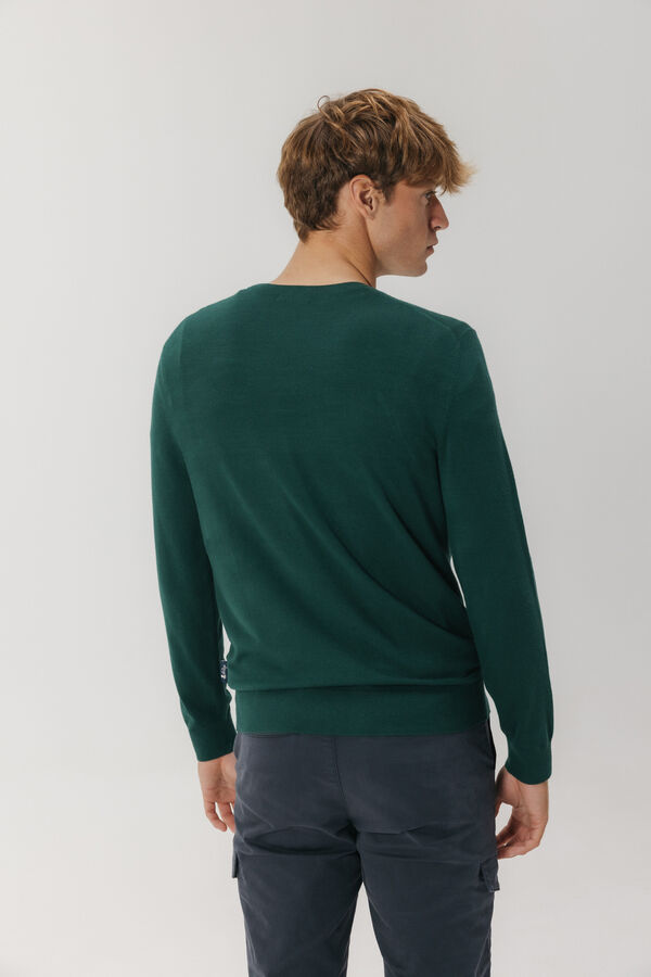 elPulpo Jersey b&aacute;sico logo Verde oscuro