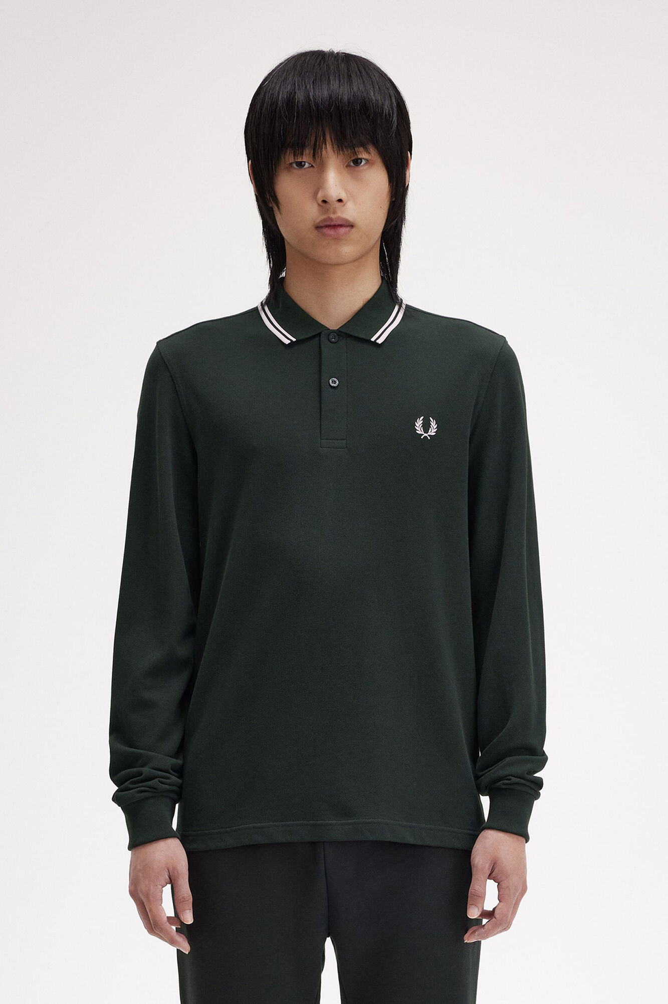 Fred Perry Polo de hombre de piqu&eacute; de manga larga