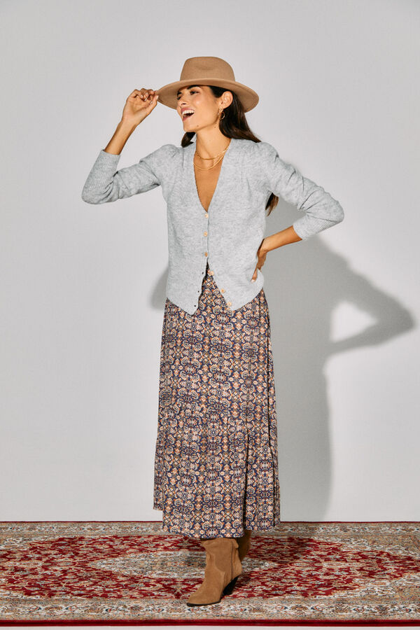 Slowlove Falda capa estampada Estampado azul