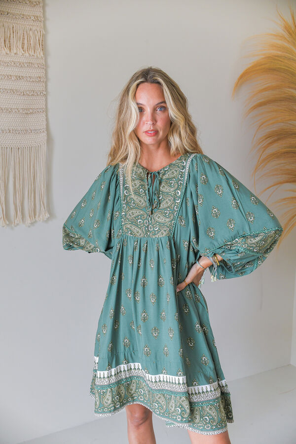 Jaase Vestido curto Adela Verde