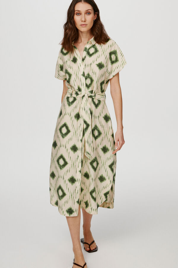 Object Vestido midi estampado Cinzento