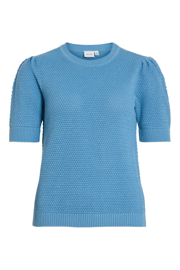 Vila Top de malha de manga curta Azul