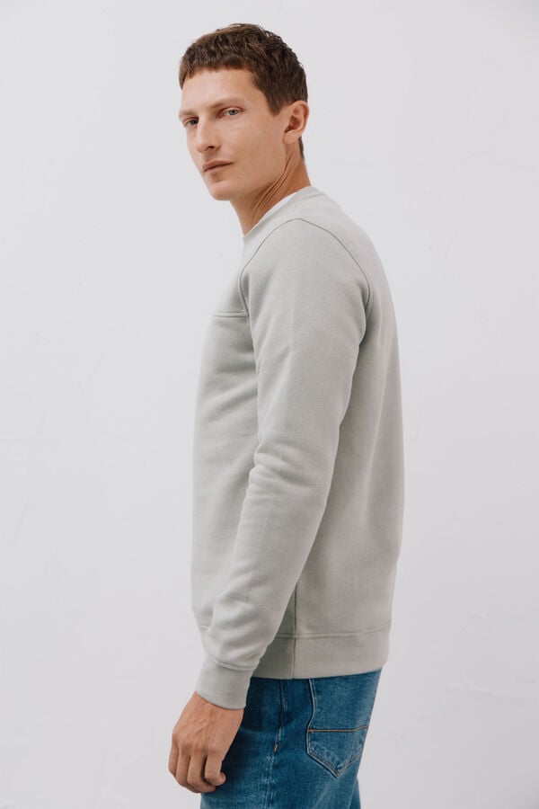 Cortefiel Sweatshirt gola caixa Verde