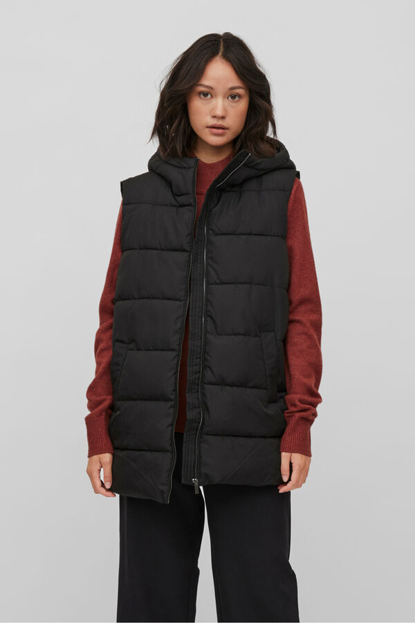 Vila Colete de mulher acolchoado Preto