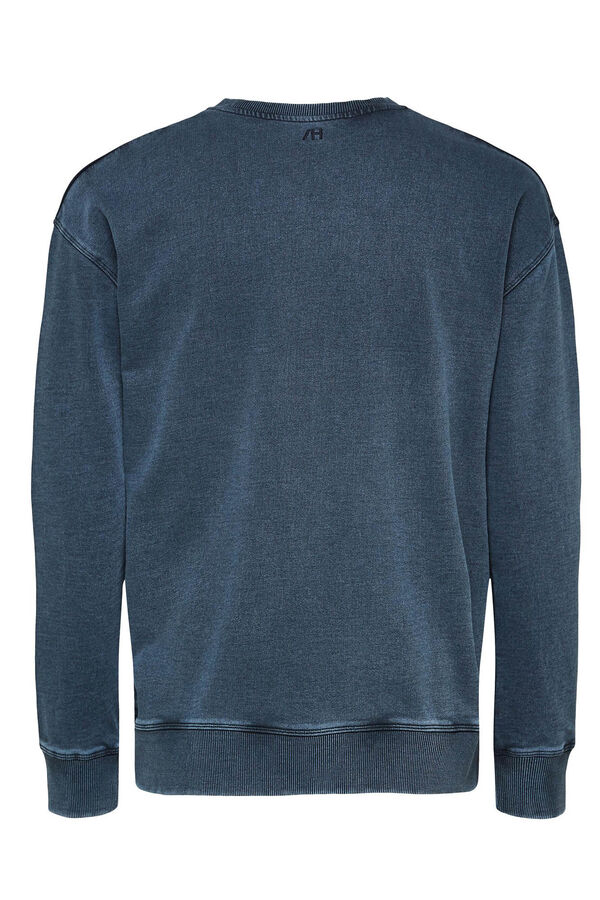Cortefiel Sweatshirt 100% orgânica Azul