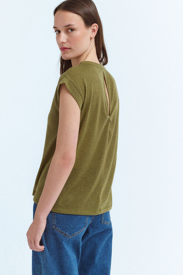 Vila Camiseta Rayas l&uacute;rex Verde oscuro