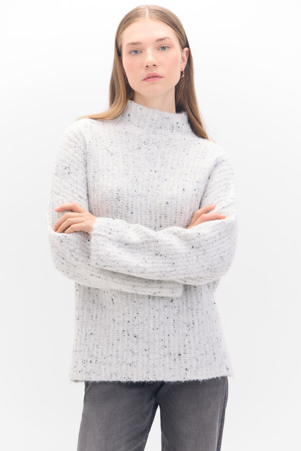 Cortefiel Jersey punto jaspeado Marfil