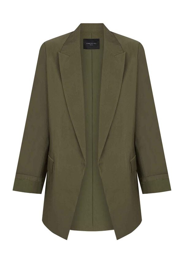 Cortefiel Blazer fluida Verde