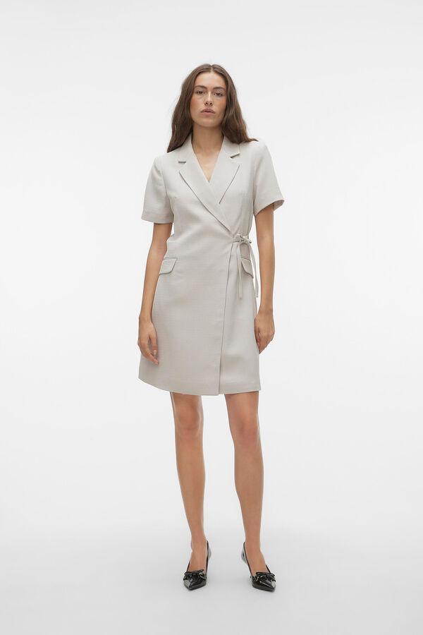 Vero Moda Vestido curto cruzado  Cinzento