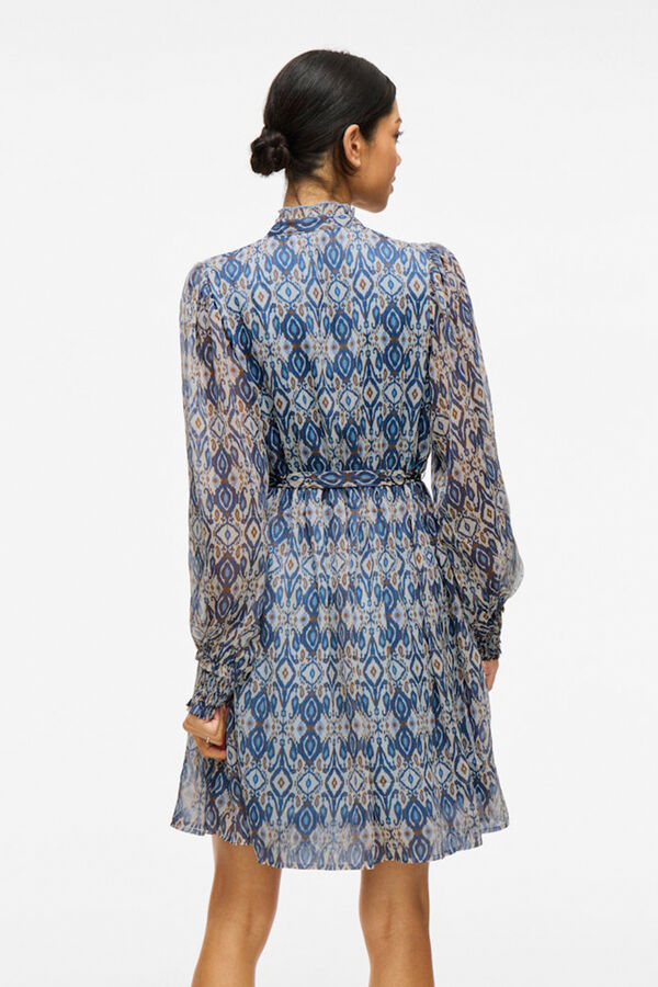 Vila Short printed dress Cinzento