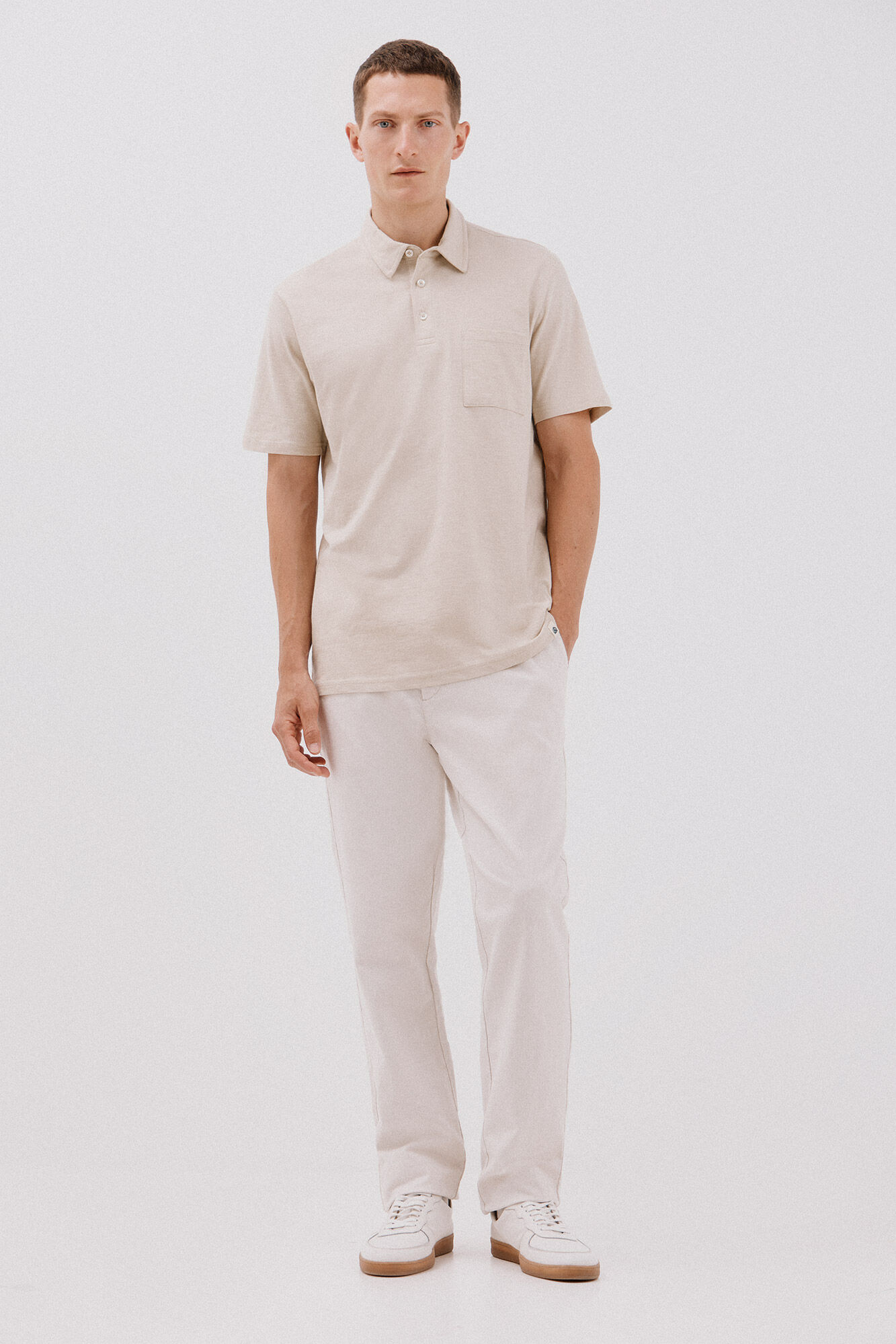 Cortefiel Polo liso slub