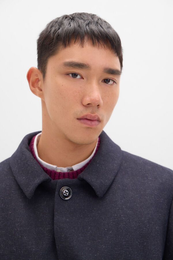 Cortefiel Sobretudo de gola camiseira Azul