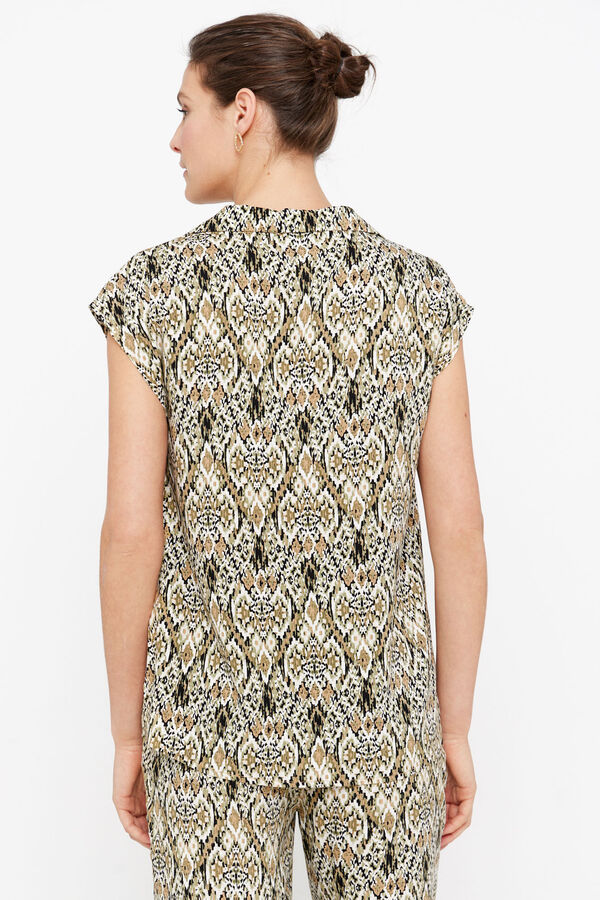 Cortefiel Camisa fluida estampada Impress&atilde;o