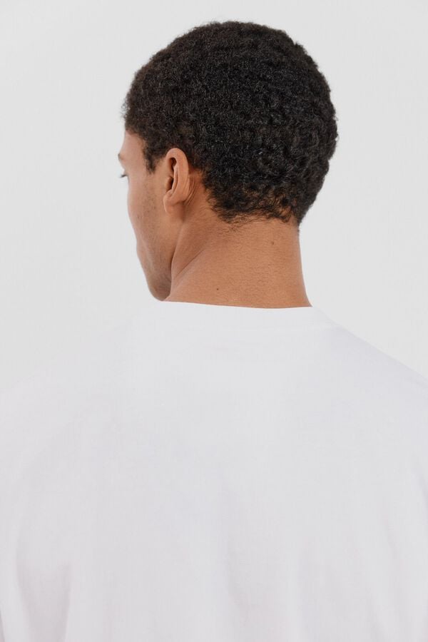 Cortefiel T-shirt b&aacute;sica Branco