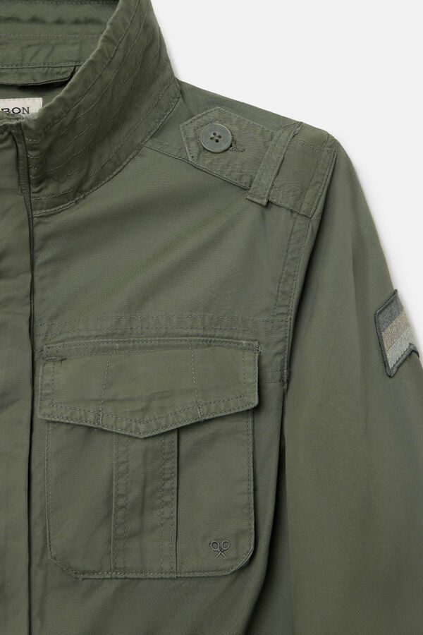 Silbon Chaqueta militar garment dye Verde