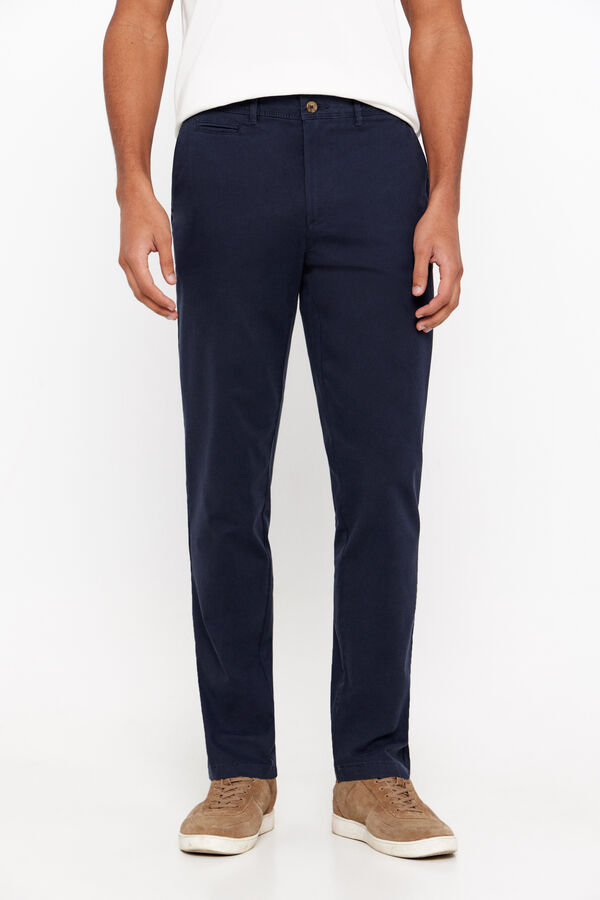 Cortefiel Pantal&oacute;n chino slim fit Azul marino