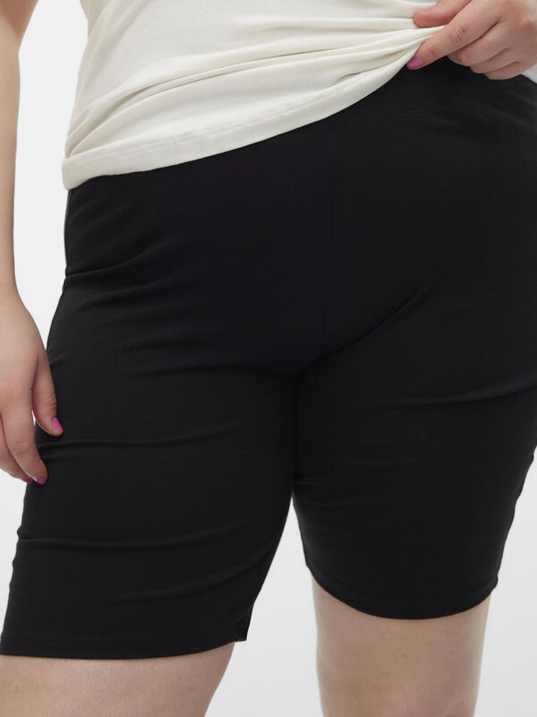 Vero Moda Curve Cal&ccedil;&otilde;es de algod&atilde;o cintura subida  Preto