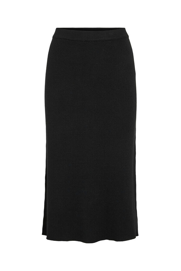 Vila Saia midi de malha malha Preto