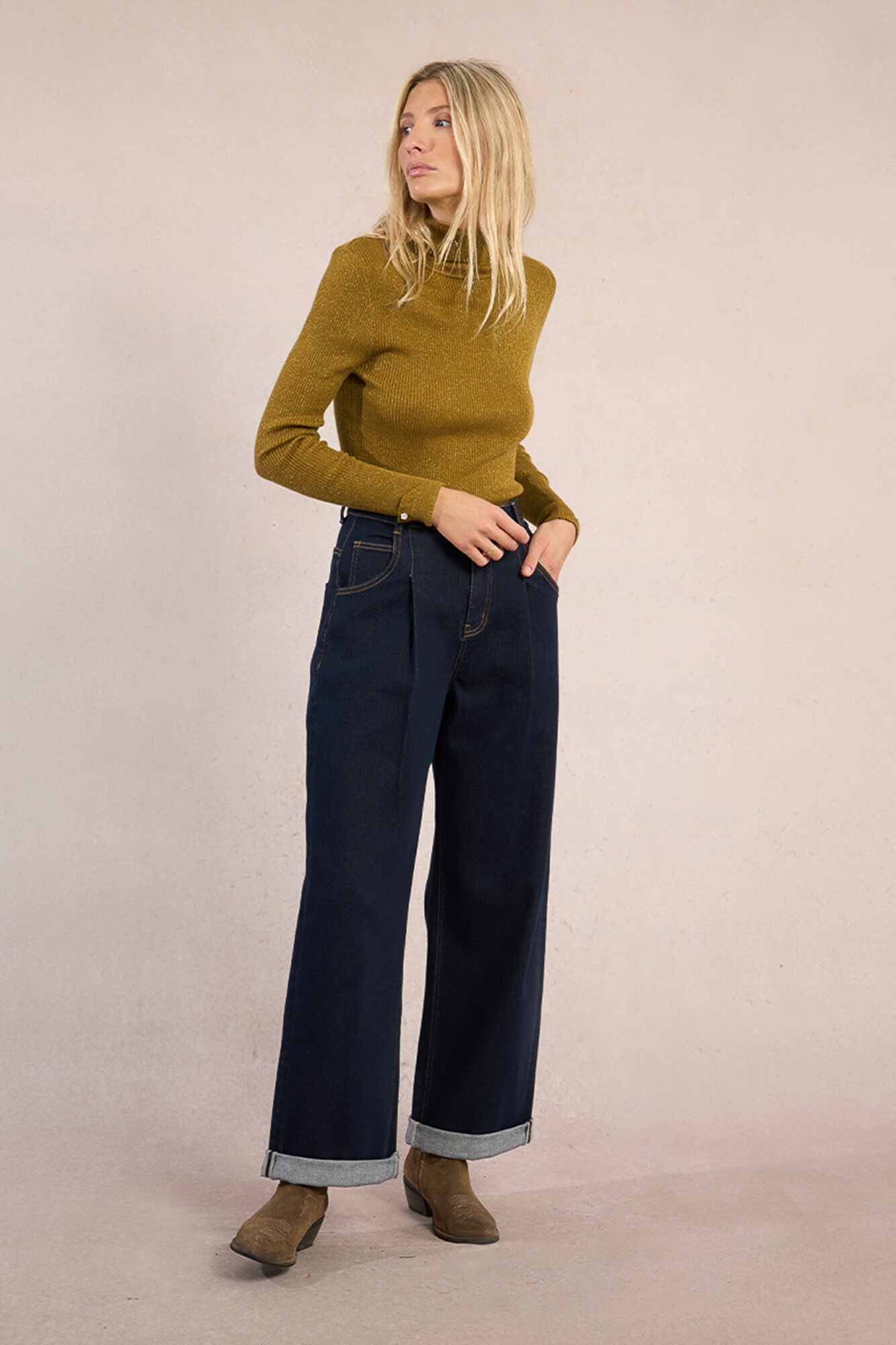 Molly Bracken Jersey de manga larga fino y basico