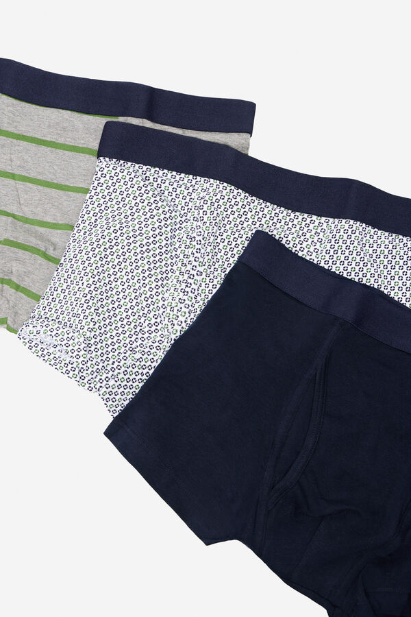 Cortefiel Pack 3 boxers malha Azul