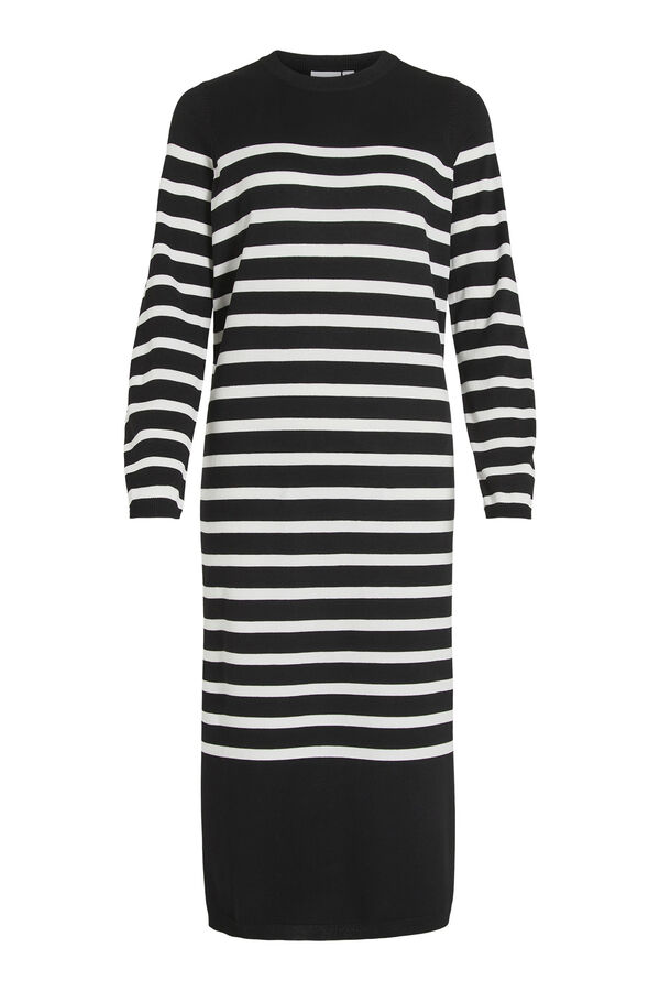 Vila Vestido de punto de manga larga Negro