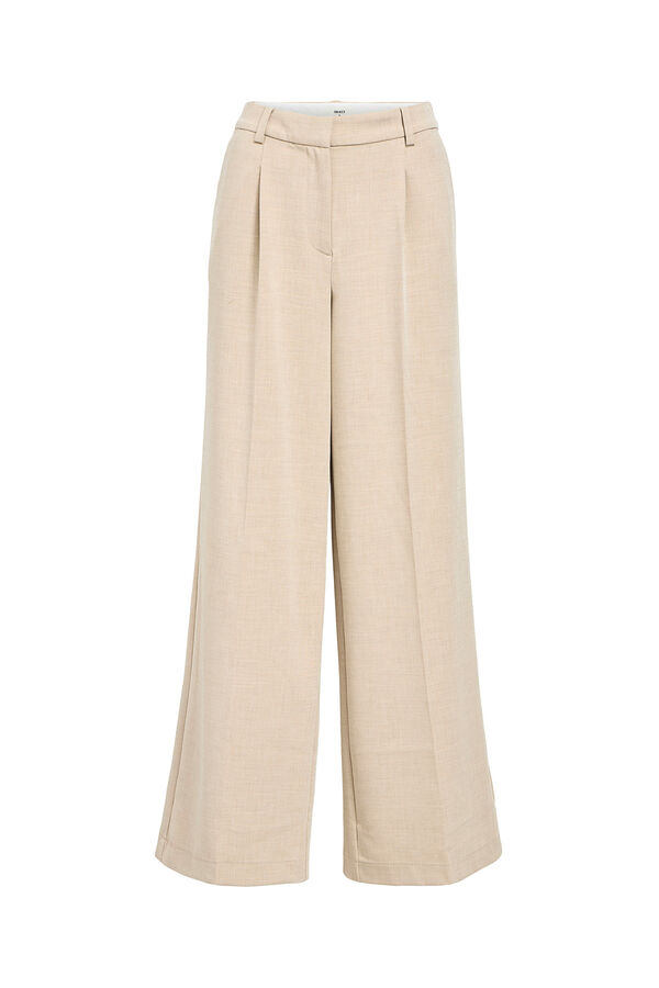 Object Pantal&oacute;n ancho con pinzas Marr&oacute;n