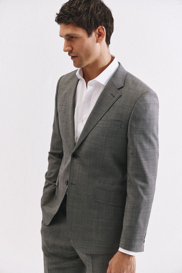 Cortefiel Blazer cinza estruturado slim fit Cinzento
