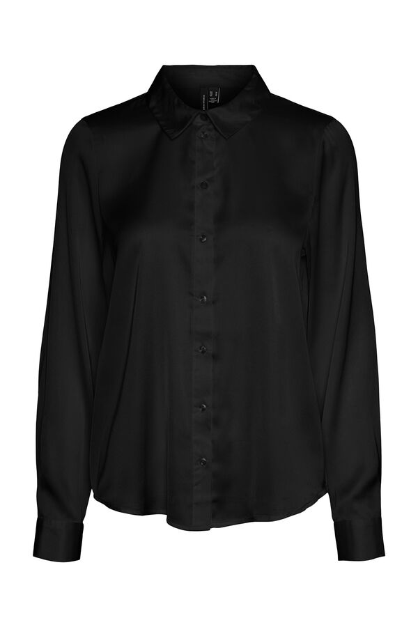 Vero Moda Camisa básica de mujer manga larga Preto