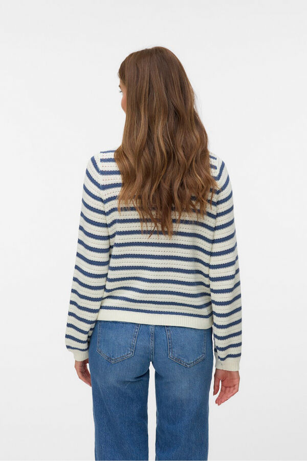 Vero Moda Cardigan abotonada manga larga Estampado azul