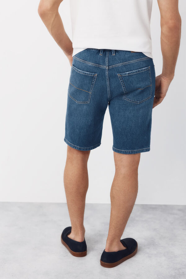 Cortefiel Bermuda denim regular Azul